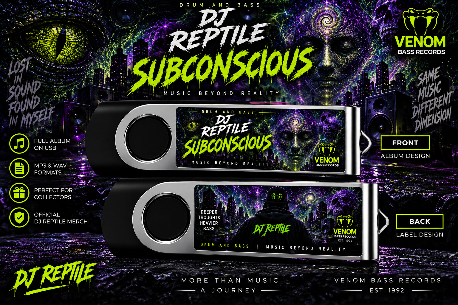 Subconscious Collector's USB Album by DJ Reptile